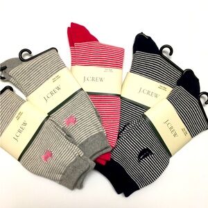 J Crew Stripped Sock Bundle 5 Pairs One Size
